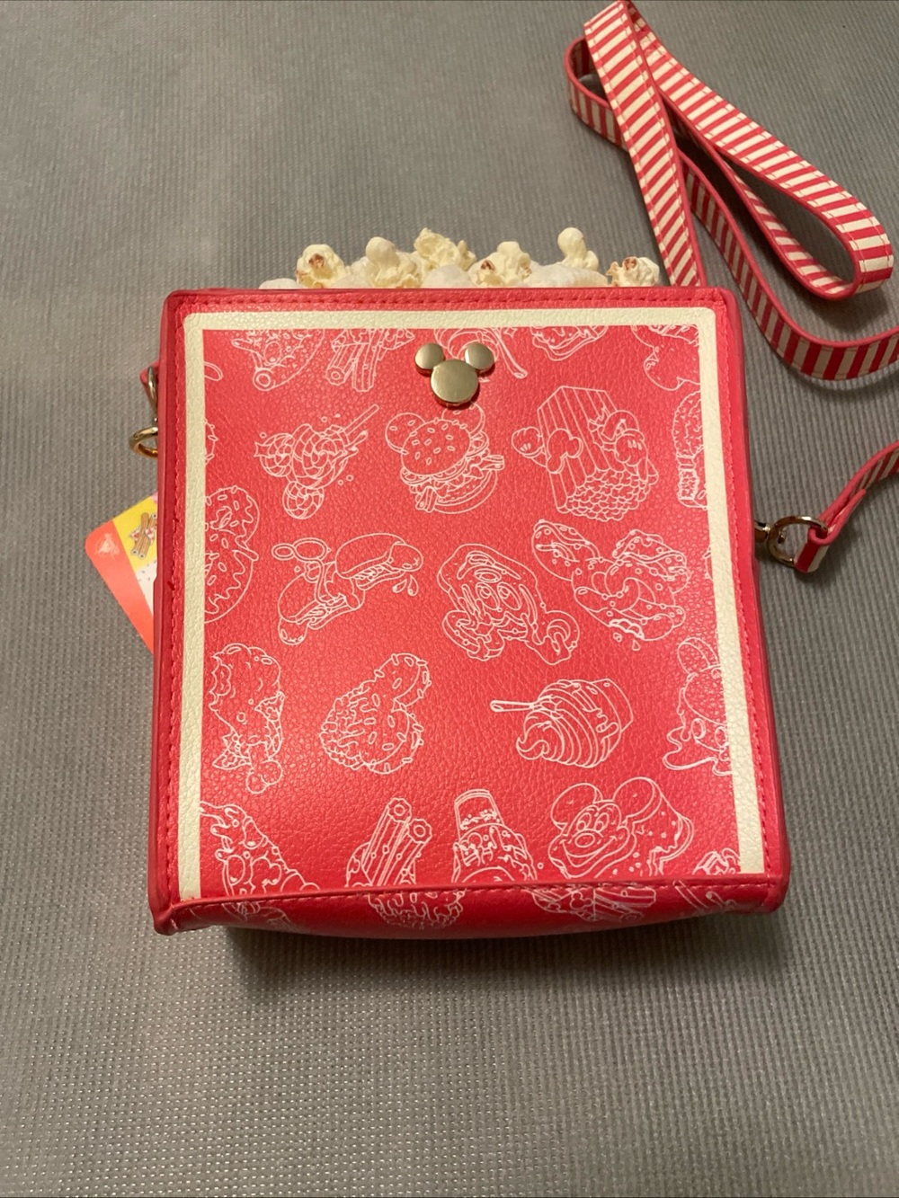 Red Popcorn Box Crossbody Purse Disney Parks Eats Brand New Kawaii